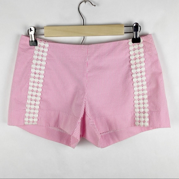 Lilly Pulitzer Liza Seersucker Shorts Pink - Picture 7 of 7
